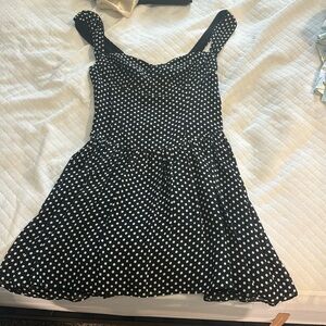 Reformation Taiga Dress in Caviar Dot